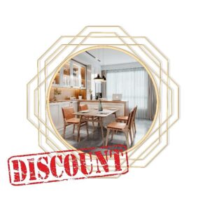 Yamyeud 30 Inches Gold Circle Wall Mirror - Large Bathroom Round Mirrors Geometric Metal Frame Decorative Mirrors for Wall Decor