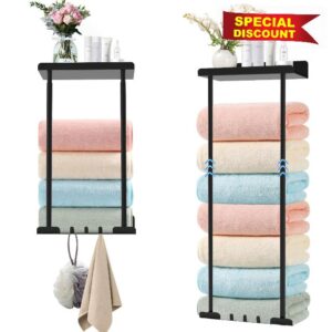 Filta Towel Rack with Shelf for Bathroom Wall Mounted