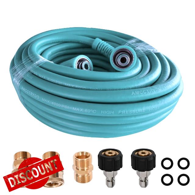 4000 PSI Pressure Washer Hose 100ft M22 14mm Thread