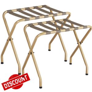 ELYKEN 2 Pack Folding Luggage Rack for Guest Room