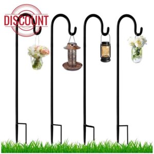 ZPJWYME Black Shepherd Hooks Adjustable