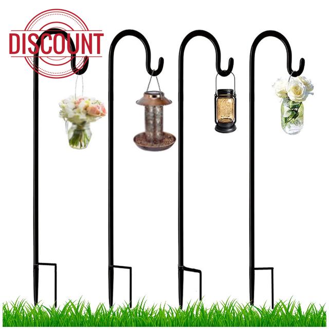 ZPJWYME Black Shepherd Hooks Adjustable