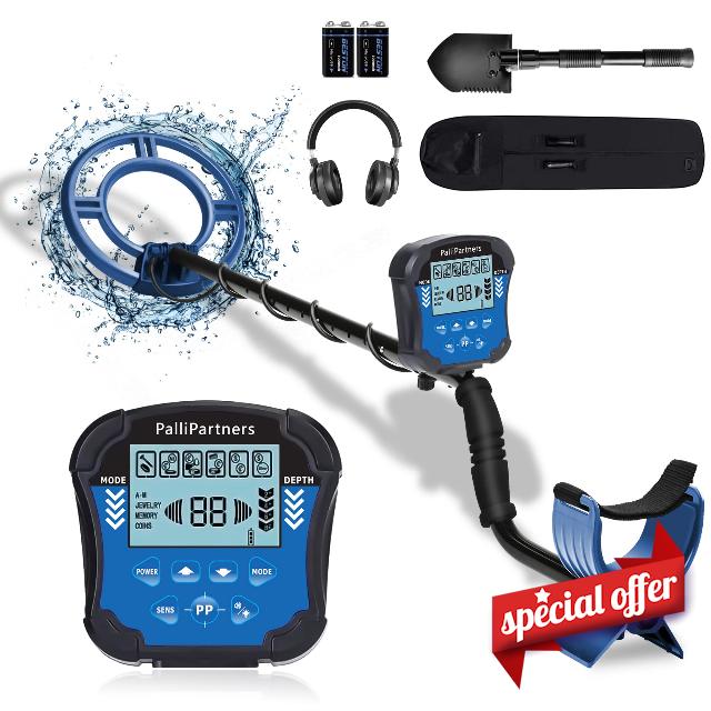 PalliPartners Metal Detectors for Adults Waterproof - Professional Higher Accuracy Gold Detector with LCD Display