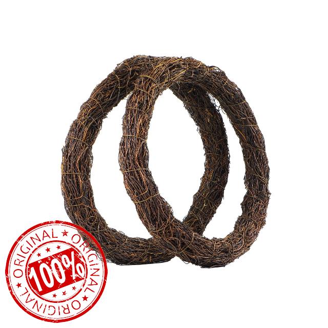 Natural Grapevine Wreaths for Crafts - 12 Inch Rattan Twig Wreath Base - DIY Wreath Supplies for Home Decor - 2 Pack