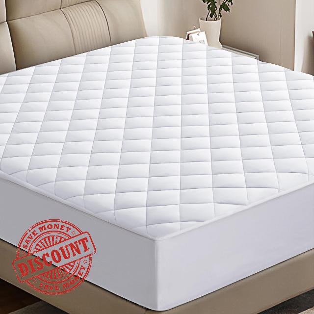 REMOCA HOME Quilted Queen Size Mattress Pad Cover with Deep Pocket Fits Up to 21"