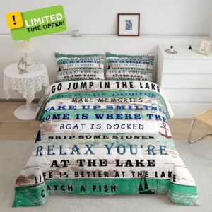 Full Lake Rules Bedding Set