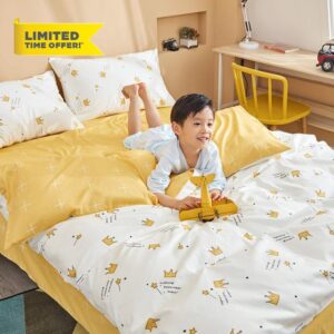 Modern Premium Cotton Colorful Reversible Soft Breathable With Zipper Closure Cozy Duvet Cover For Bedroom Easy Care-K 150x210cm(59x83inch)