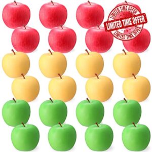 Libima 24 Pieces Artificial Apples Fake Fruit Apple Fall