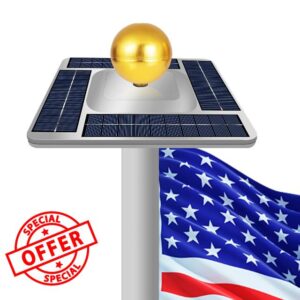 RAYSLIT Flag Pole Solar Light