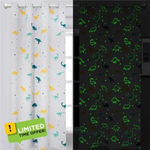 Muwago Dinosaur Patterned Curtain Fabric