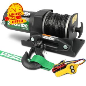 Zostera Winch 2000 lb Waterproof Wireless Winch with Synthetic Rope