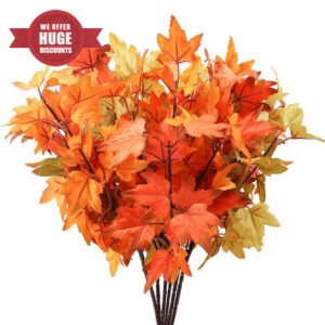 DEEMEI Fall Maple Leaves Stems Decor