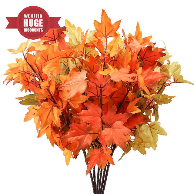 DEEMEI Fall Maple Leaves Stems Decor