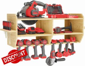 Power Tool Organizer Wall Mount w/ Magnetic Holder