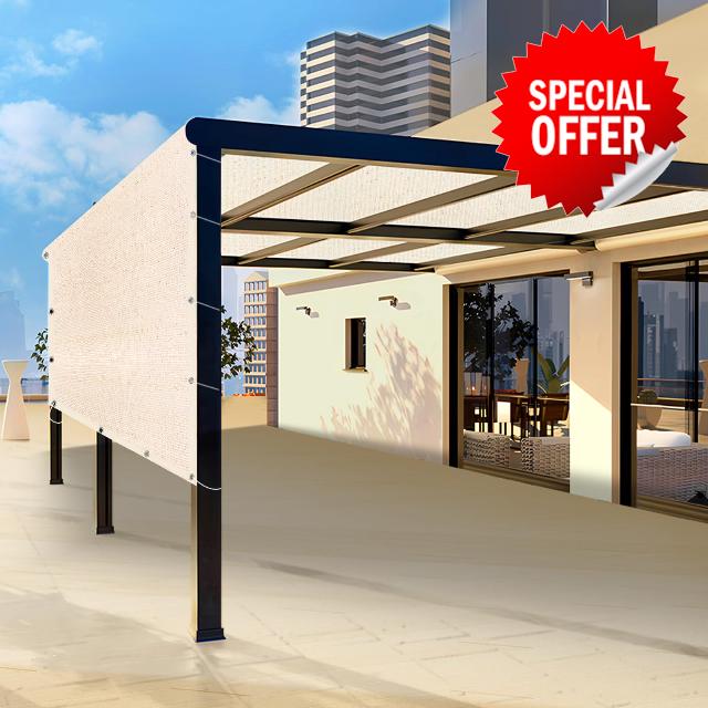 Upgraded Pergola Shade Cover- 95% Sun Shade Cloth with Grommets for Pergola Porch- Durable Anti-UV Pergola Replacement Canopy Shade Tarp Mesh Tarp for Patio Carport Backyard Garden