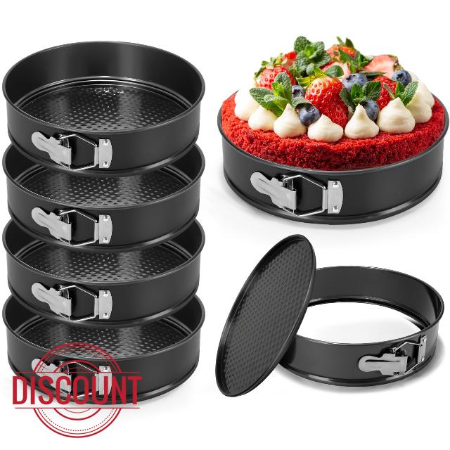 Umigy 6 Pack Cheesecake Pan 9 Inch Nonstick Springform Pans Leakproof Cake Bakeware Round Springform Baking Pan with Removable Bottom for Home Baking Kitchen