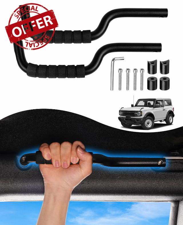Sunsdrew Grab Handles for 2021-2023 Ford Bronco 2&4 Door Front Seat Roll Bar Grab Handle