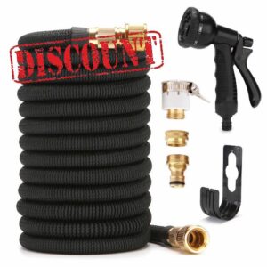JIANLEI Expandable Garden Hose 3/4 inch Solid Brass Fitting