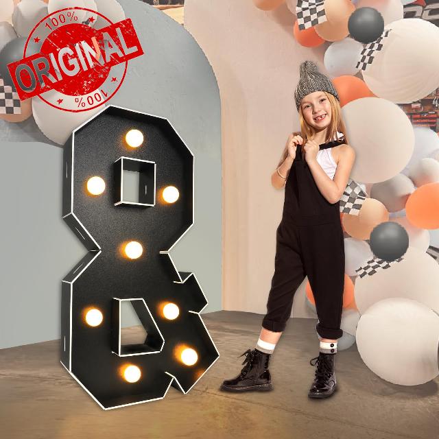 imprsv 3FT Black Marquee Light Up Letters for Birthday Black Party Decorations Large Black Marquee Letters for Wedding Event Bridal Shower Engagement Anniversarty Party Decor