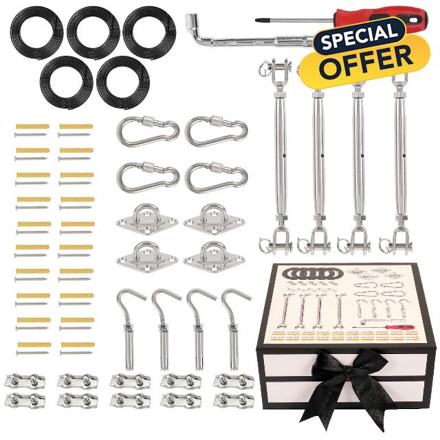 PACIXU Shade Sail Hardware Kit