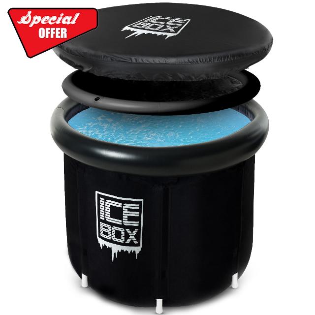 IceBox - Ice Bath Tub Outdoor with Lid: 320L Cold Water Therapy Tub for Recovery and Cold Plunge