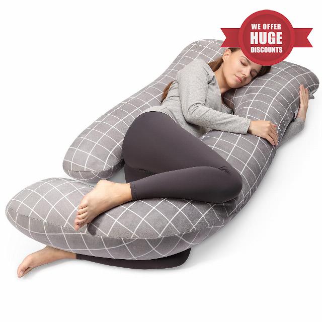 cauzyart Pregnancy Pillow for Sleeping Full Body Pillow 55 inches Provides Maternity Support for Back