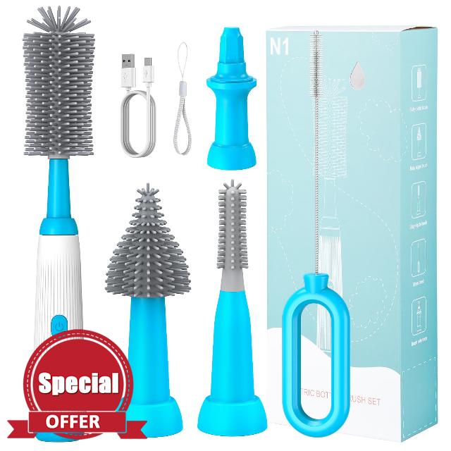 ZRFMIB Electric Bottle Brush Set with Baby Bottle Brush