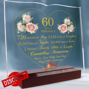 Best 60th Wedding Anniversary Romantic Gifts for Parents