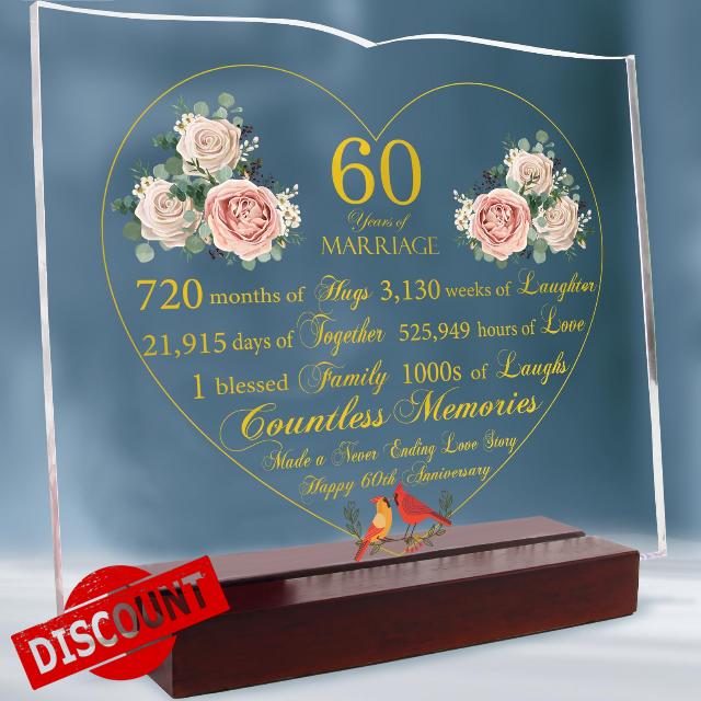 Best 60th Wedding Anniversary Romantic Gifts for Parents