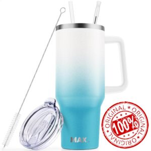 MaxBase 40 oz Tumbler with Handle and Straw Lid