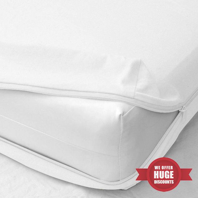 Zipper Fitted Sheet - Brushed Hotel Quality Bottom Sheet 8" inch Extra Deep Pocket Soft Microfiber -Shrinkage and Fade Resistant-Easy Care -1 Fitted Sheet Only (White Solid Queen Size)