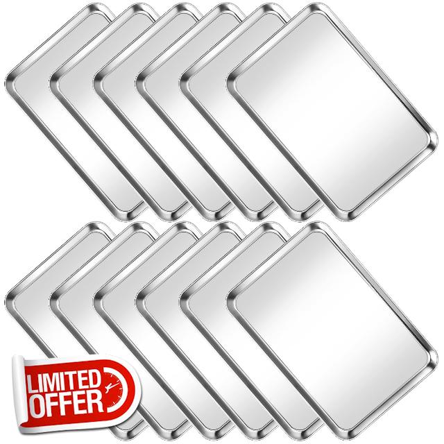 HKJ Chef 12 Pcs Baking Sheet Set