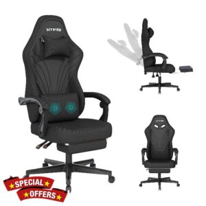 Ulody Gaming Chair with Footrest and Lumbar Support