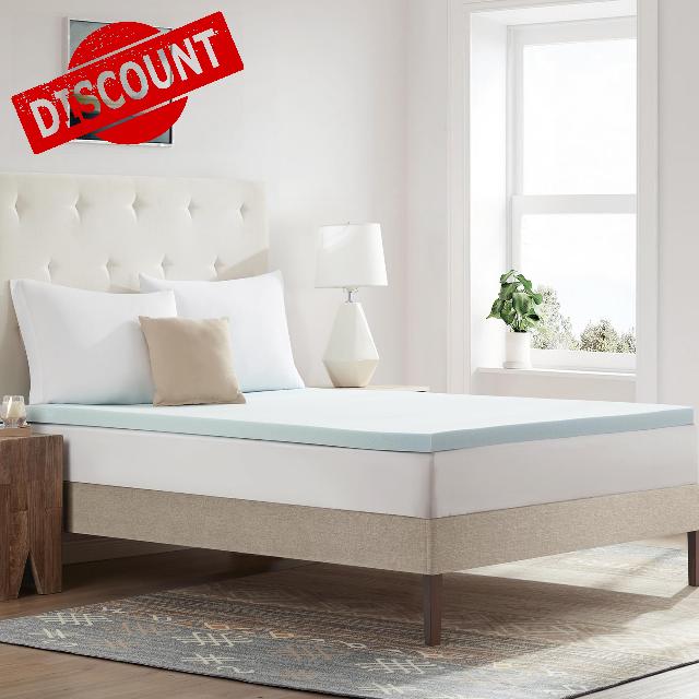 Twin Mattress Topper 2 Inch Gel Infused Memory Foam Cooling Pad CertiPUR US Certified - Enhance Sleep Quality with Pressure Relief and Temperature Regulation