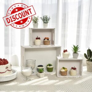 Wooden Crates with Handles for Display