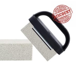 Grill Stone Cleaning Block Grill Cleaning Stones for Gas Pumice Cleaning Stone Grill Griddle Cleaning Kit 3 Pack with Handle