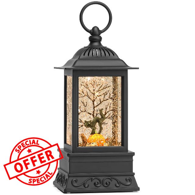 Black Cat Snow Globe Halloween Decorations for Home
