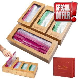 Home Euphoria Bamboo Bag Organizer for Drawer - Plastic Bag Organizer for Drawer