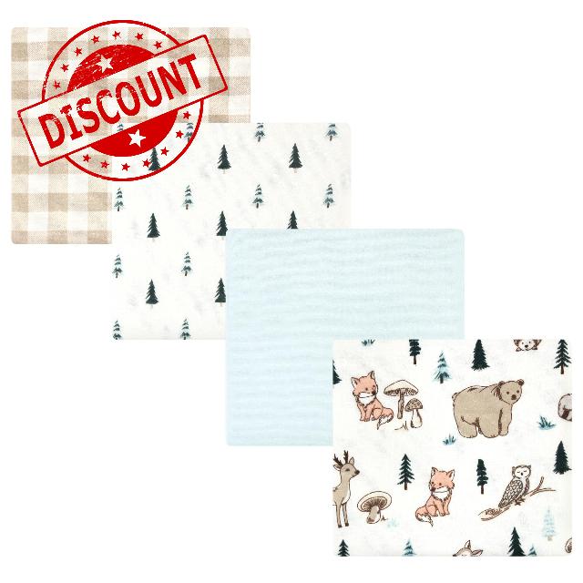 Hudson Baby Unisex Baby Cotton Flannel Receiving Blankets