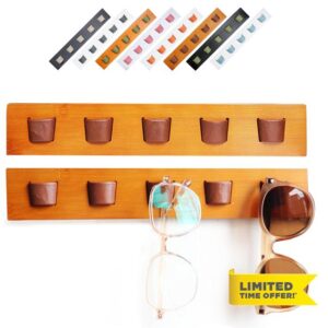 ACOCOFE Sunglass Organizer Glasses HoldeSunglass Organizer Glasses Holder (2 pack Brown-brown)
