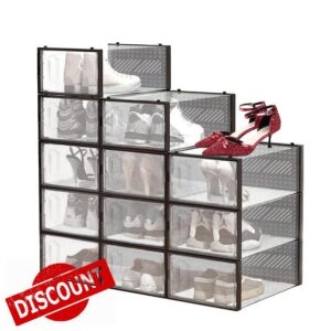 ikaufen Plastic Stackable Shoe Box