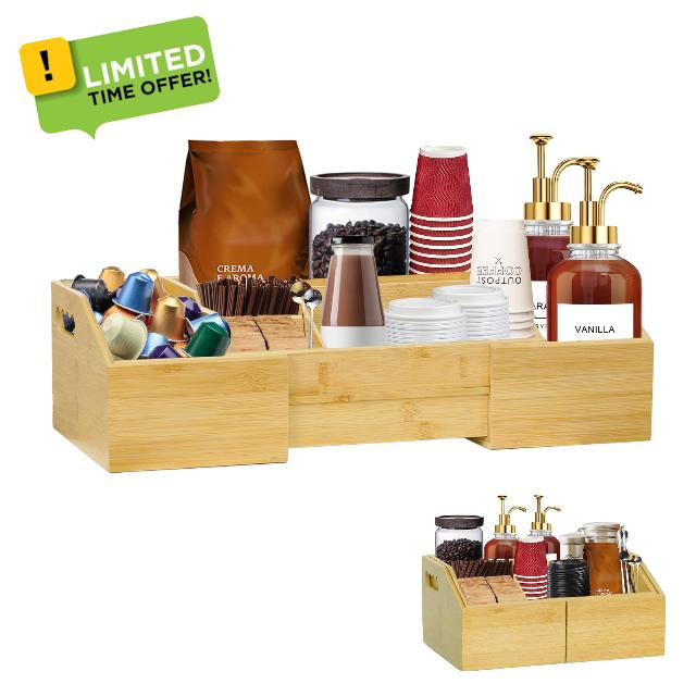 D.S.Exthefic Coffee Station Organizer for Countertop