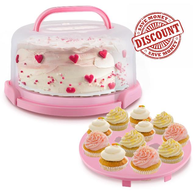 MOLIGOU Cake Carrier With Lid and Handle
