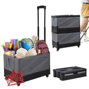 XCBYT Foldable Utility Cart Rolling Crate