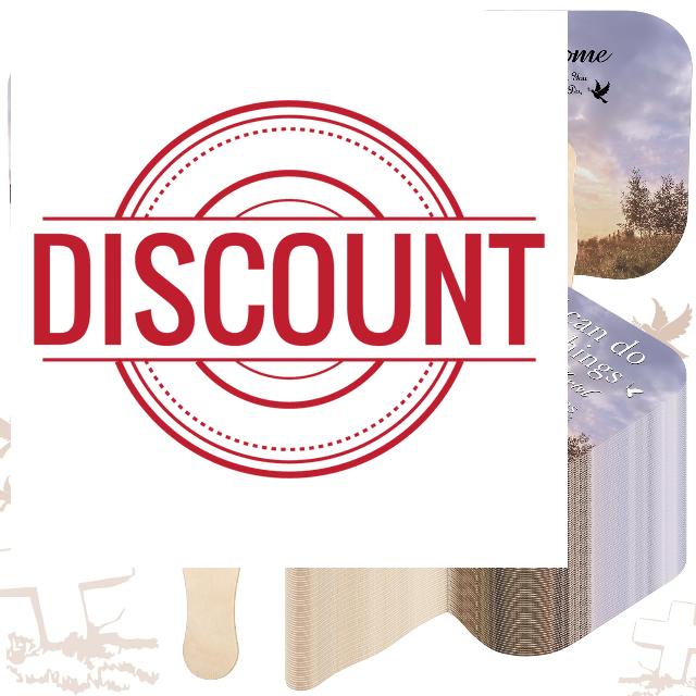 Tradder 100 Pcs Christian Church Fans Religious Handheld Fan Bulk I Can Do All Things Through Christ Religious Gifts Parlor Fans Thick Paper Fans with Wooden Handle (Stylish Style)