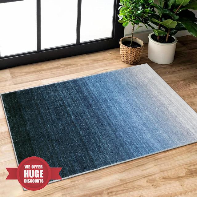 Lahome Modern Ombre Small Rug- 2x3 Entryway Rug Ultra-Thin Soft Kitchen Rugs Non Slip Indoor Door Mat Non-Shedding Gradient Throw Carpet Washable Rugs for Entryway Bathroom Bedroom Entrance