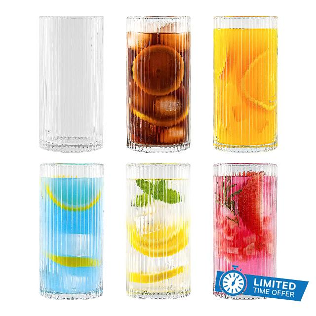 ZMOWIPDL Glass Cups with Straws