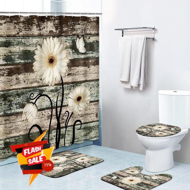 4 Piece Shower Curtain Sets