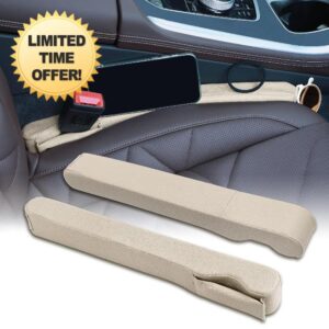 Grathia 2 Pack Leather Seat Gap Filler Universal for Car SUV Truck Fit Organizer Fill The Gap Between Seat and Console Stop Things from Dropping fit to Seat Gaps from 1.1" to 1.5" Width