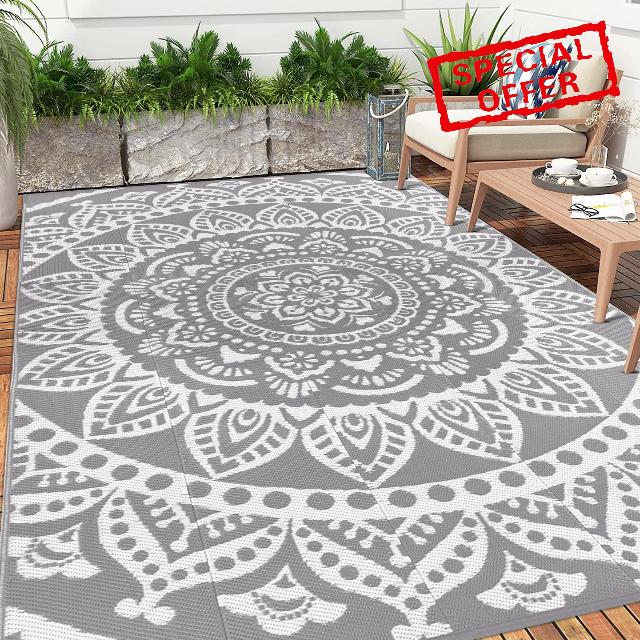 Bsmathom Outdoor Rugs 6x9 for Patios Clearance
